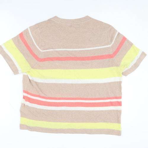 Next Women's Multicoloured Striped T-Shirt Size 14