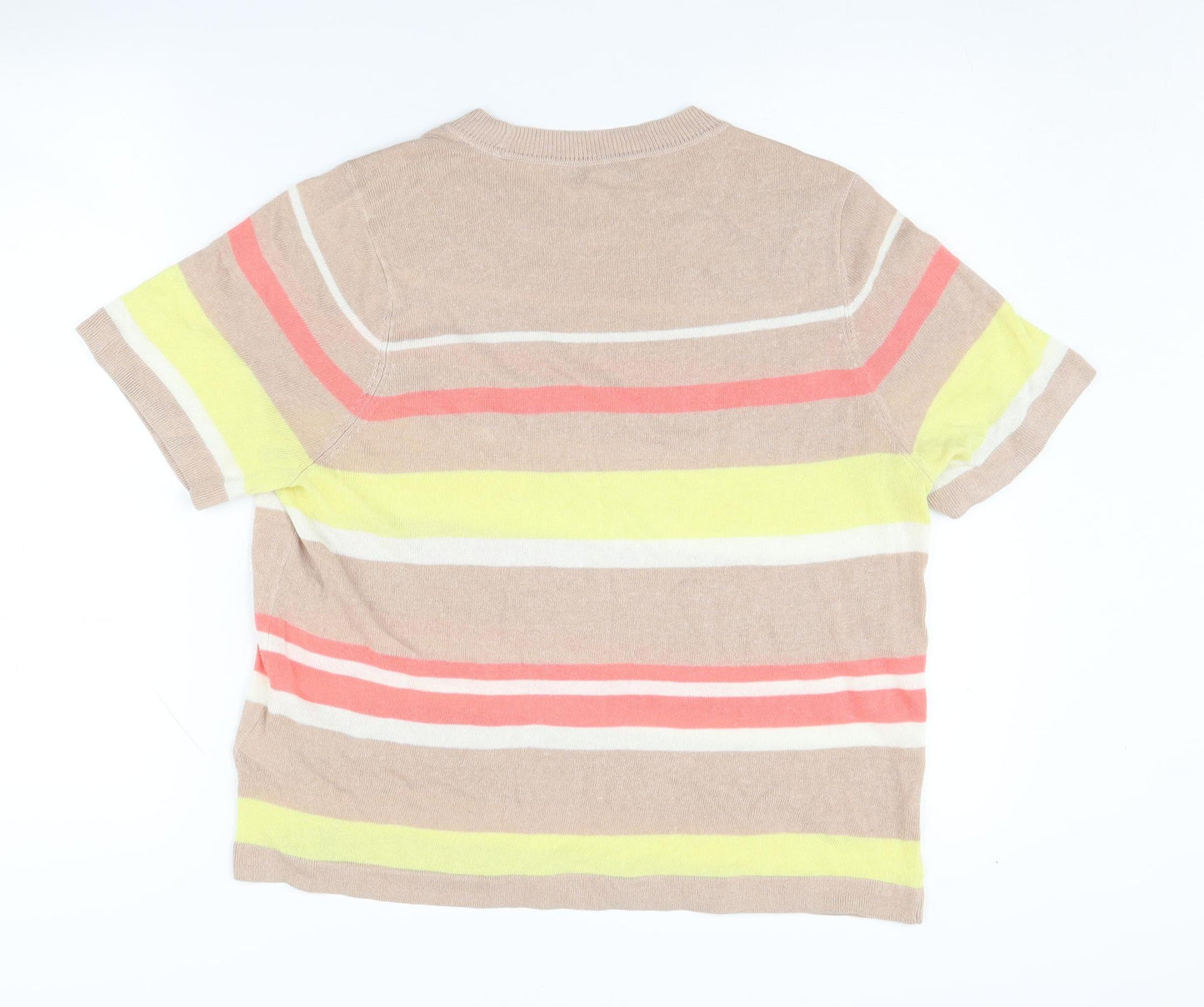 Next Women's Multicoloured Striped T-Shirt Size 14