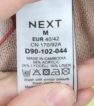 Next Women's Multicoloured Striped T-Shirt Size 14