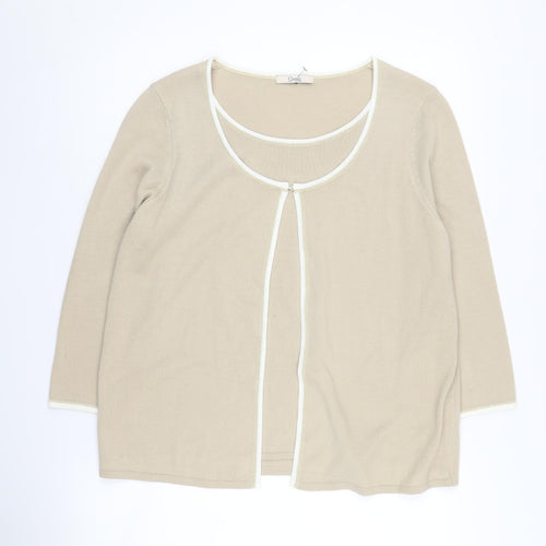 Marks and Spencer Women's Beige Cardigan Size 16
