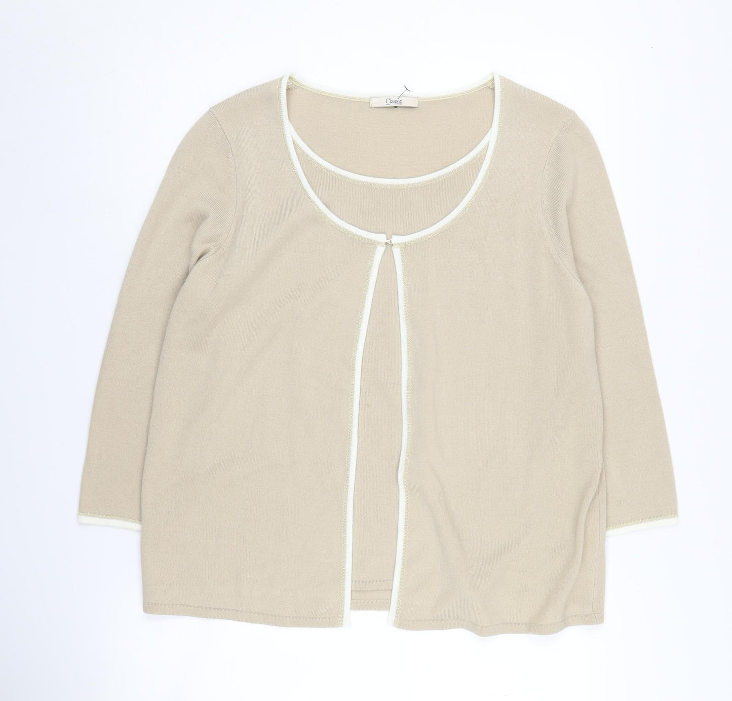 Marks and Spencer Women's Beige Cardigan Size 16