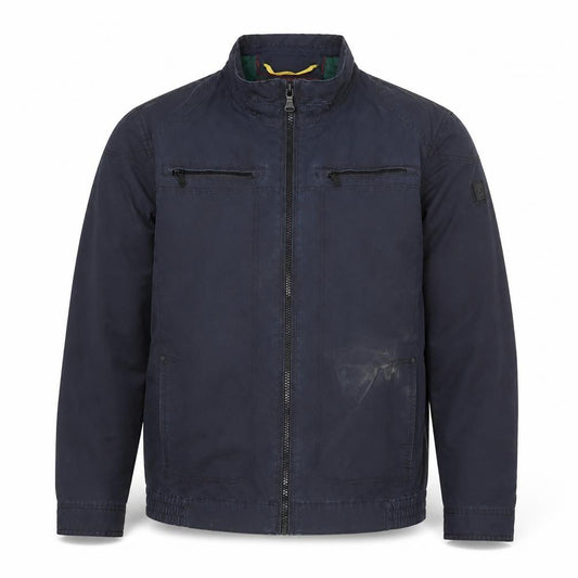 Front view of Redpoint Men's Blue Basic Jacket, size 48, with Zipped Pockets