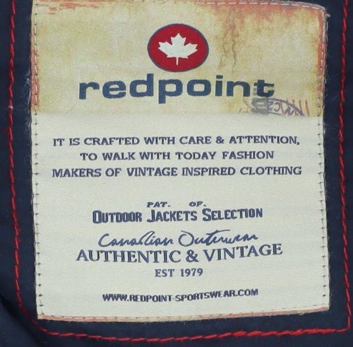 Redpoint Men's Blue Basic Jacket Size 48 with Zipped Pockets