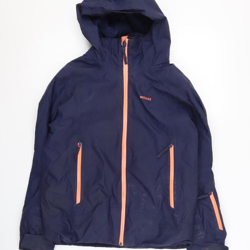 Wedze Girls Blue Ski Jacket 12 Years Hooded Waterproof