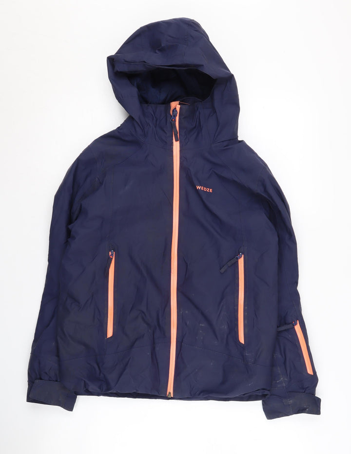 Wedze Girls Blue Ski Jacket 12 Years Hooded Waterproof