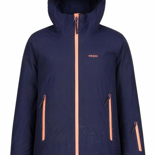 Wedze Girls Blue Ski Jacket 12 Years Hooded Waterproof