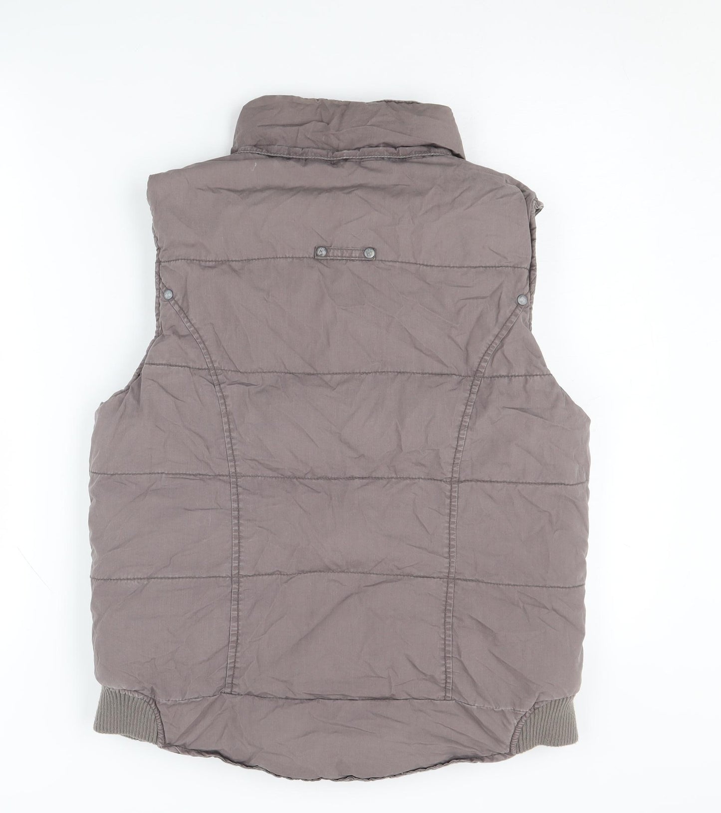 White Stuff Women's Brown Waistcoat Size 12, Zip Pockets