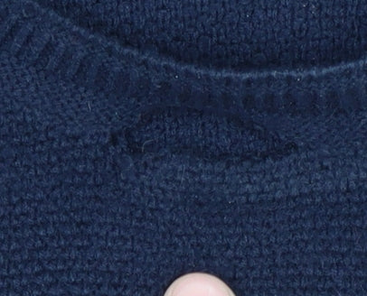 Massimo Dutti Men's Blue Pullover Jumper - Size M