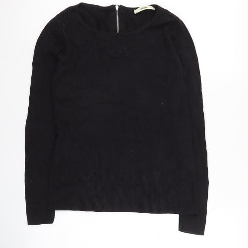 Oasis Women's Black Jumper, Size S, Long Sleeve, Zip Accent