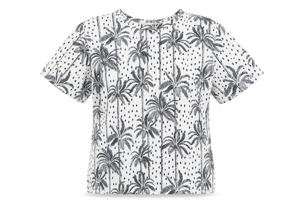 Oasis Women’s White Floral T-Shirt, Size S