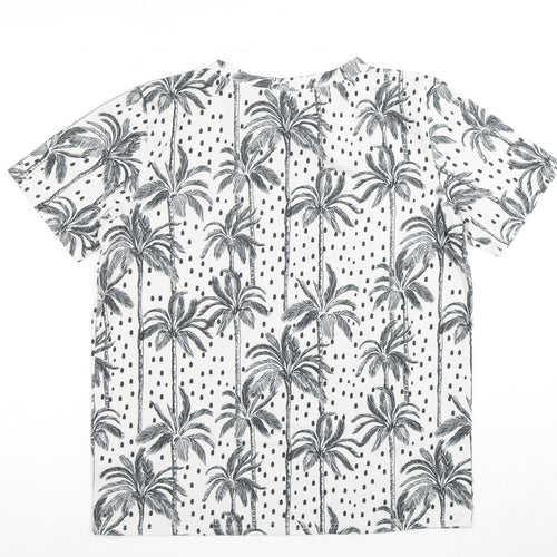 Oasis Women’s White Floral T-Shirt, Size S