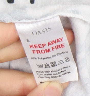 Oasis Women’s White Floral T-Shirt, Size S