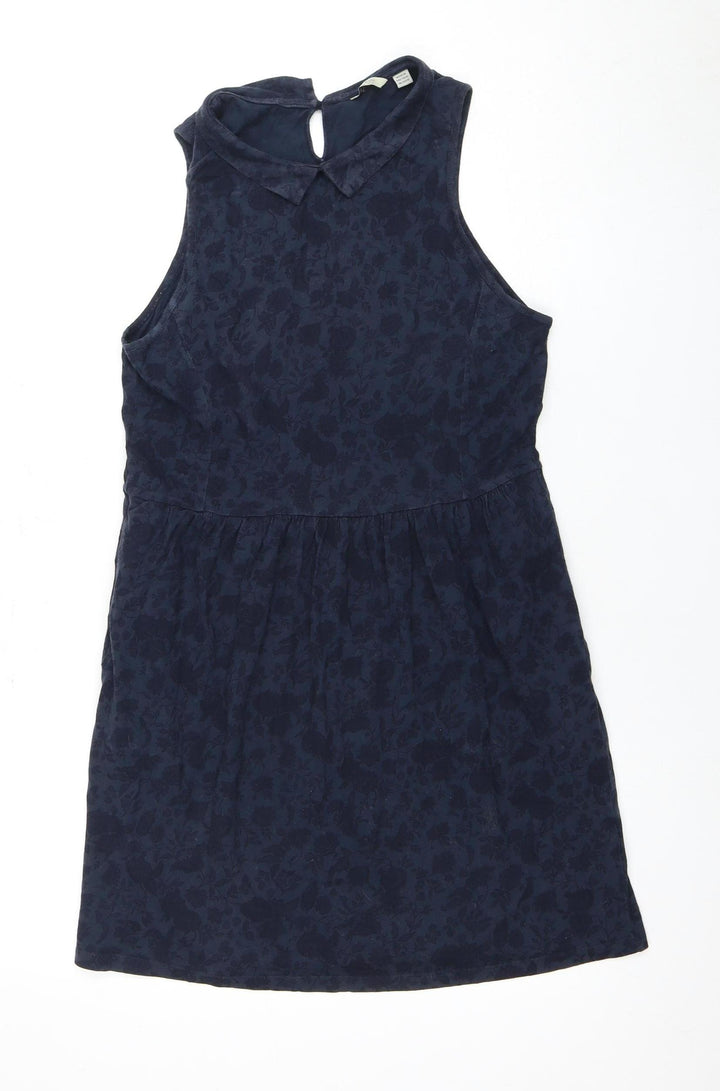 Jack Wills Women's Blue Floral Cotton Dress
