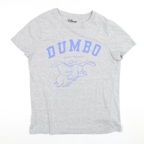 Disney XS Grey Dumbo Cartoon Graphic T-Shirt for Kids