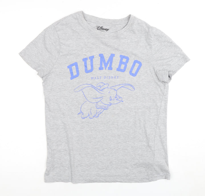 Disney XS Grey Dumbo Cartoon Graphic T-Shirt for Kids