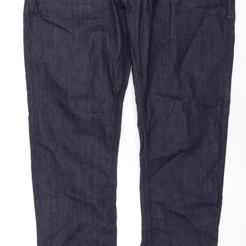 Crosshatch Men's Blue Straight Jeans 38L Regular Fit