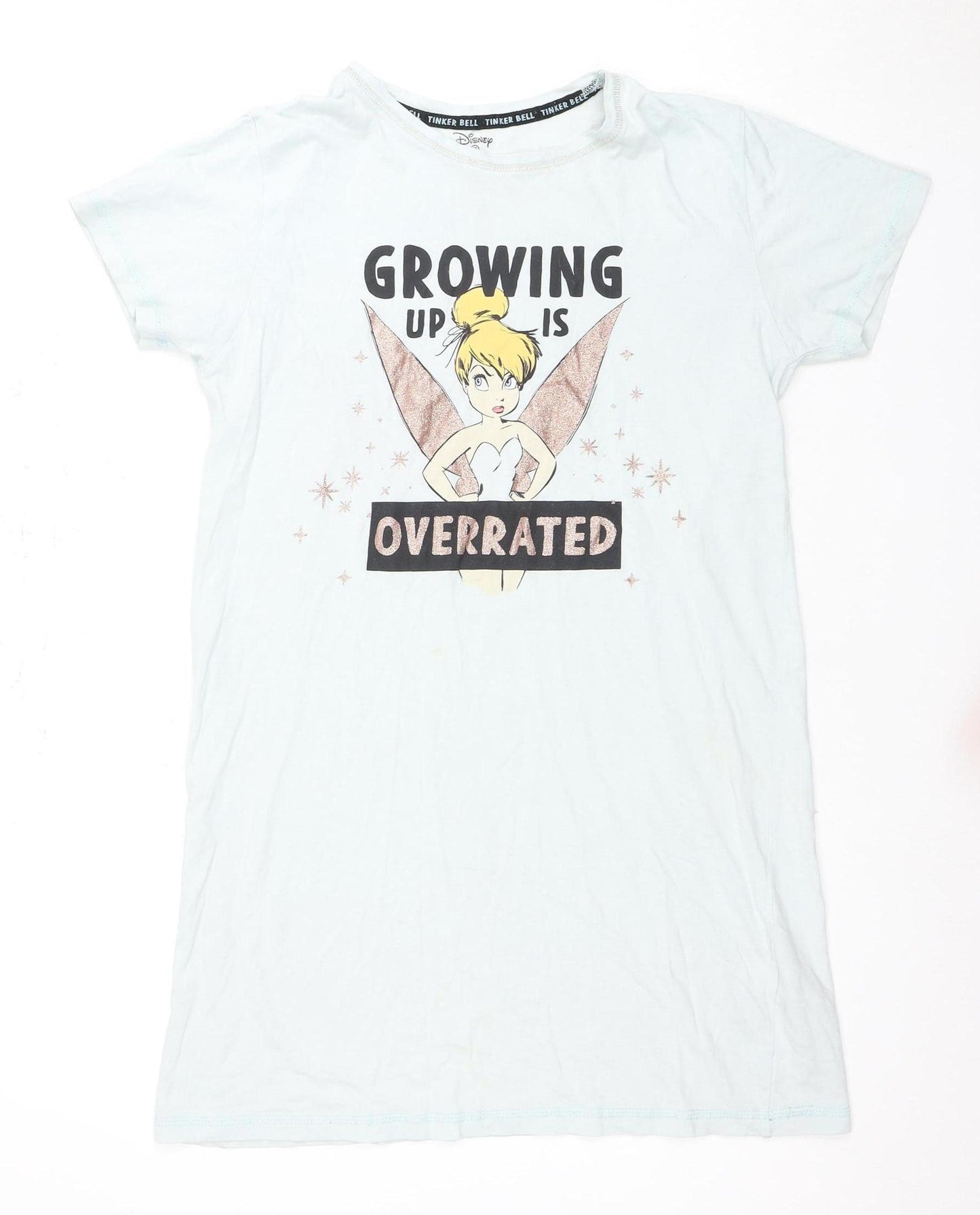 Disney Women's White Tinker Bell Nightshirt Size 6