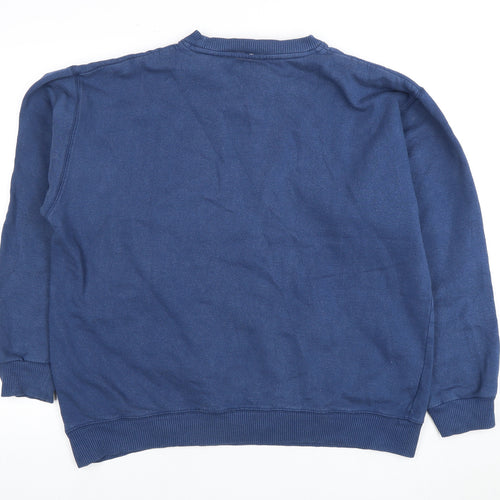 Lee Cooper Men's Blue Medium Logo Pullover Sweatshirt