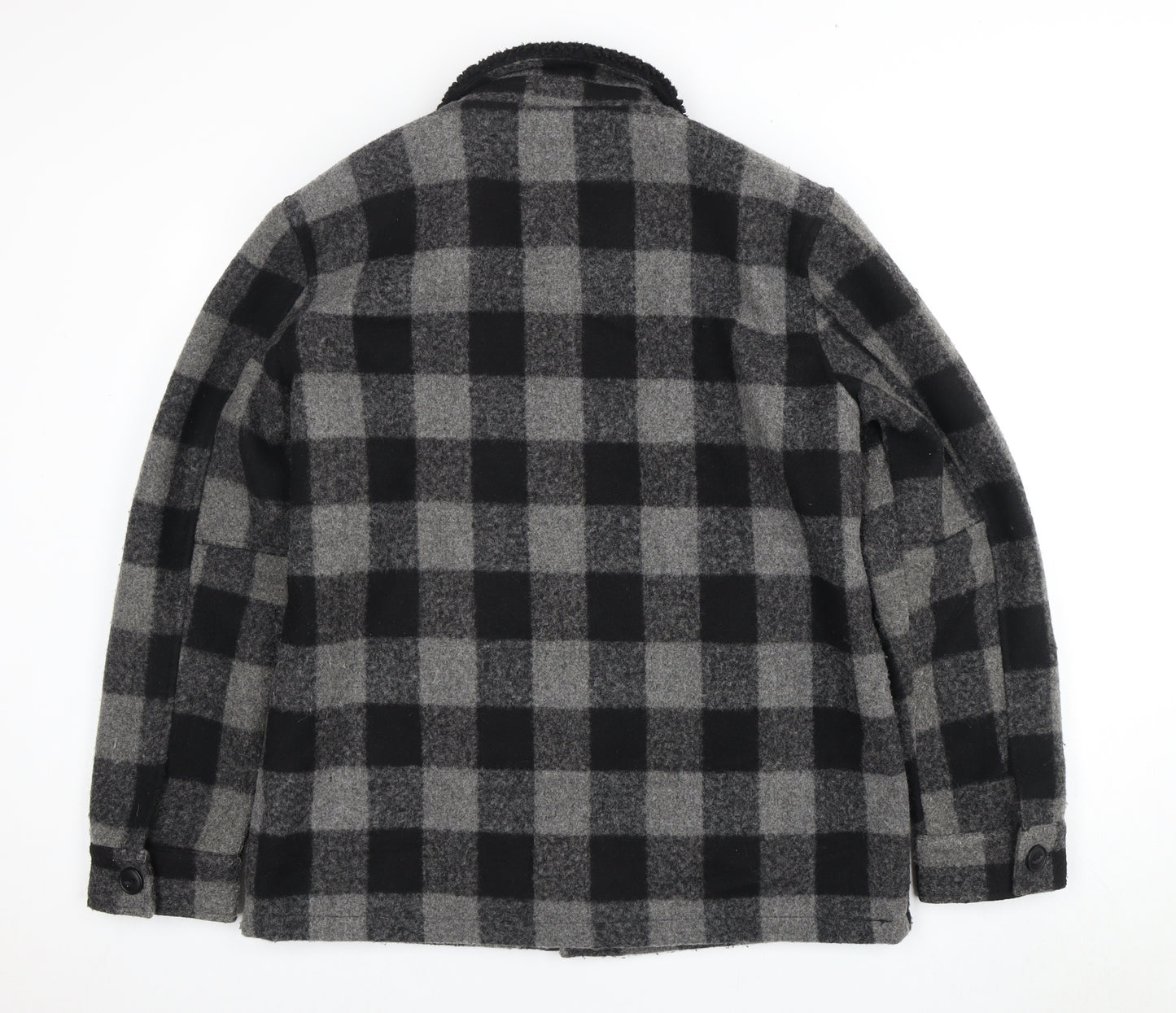 BRAVE SOUL Women's Black Grey Checkered Jacket XL