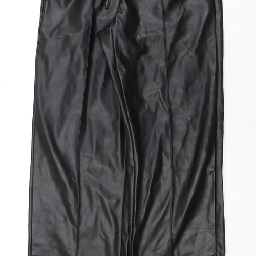 River Island Women's Black Straight-Leg Trousers Size 10