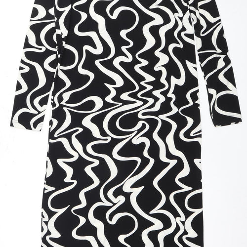 New Look Women's Black Geometric Dress S