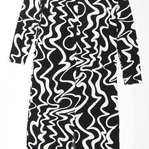New Look Women's Black Geometric Dress S