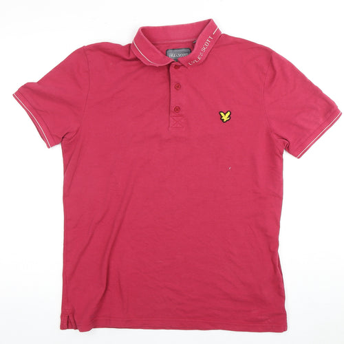 Lyle & Scott Men's Red Polo Shirt M, Short Sleeve