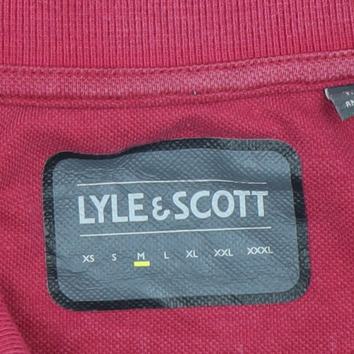 Lyle & Scott Men's Red Polo Shirt M, Short Sleeve