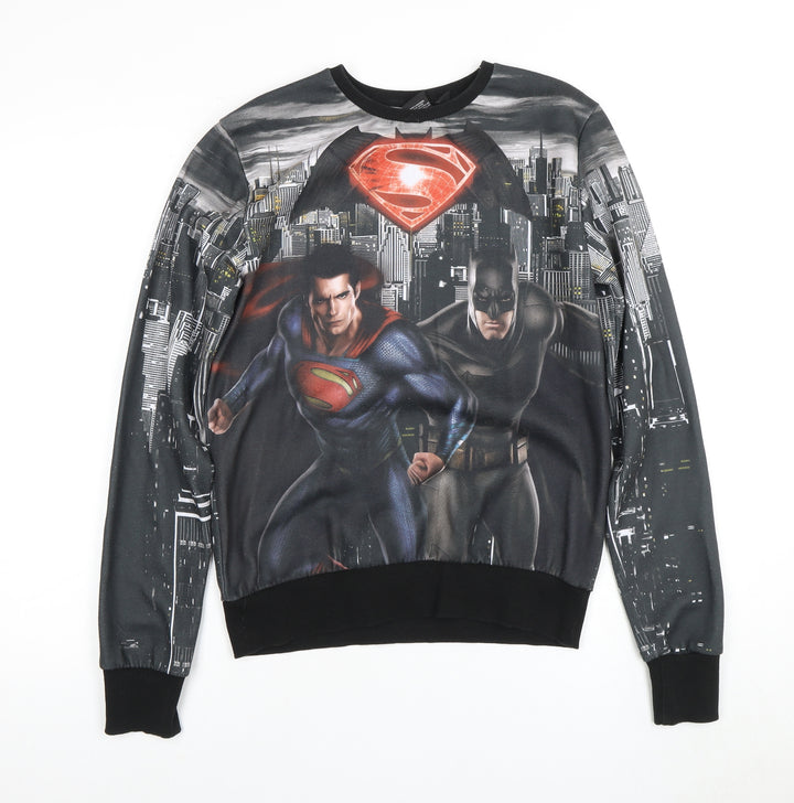Men's Multicoloured Batman Superman Graphic Sweatshirt Size S