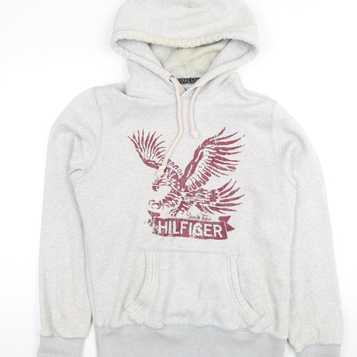 Hilfiger Denim Men’s Grey Pullover Hoodie, Large