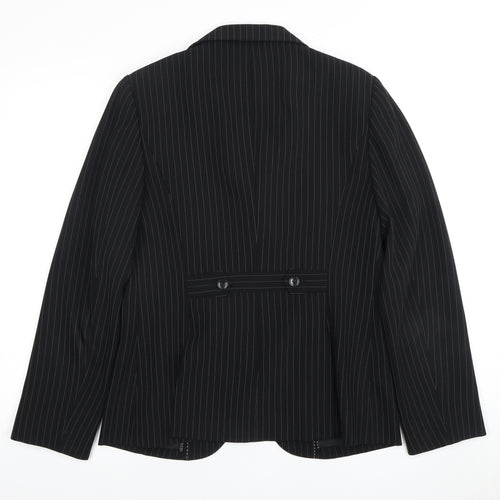 Hobbs Women's Black Pinstripe Blazer Size 14