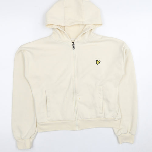 Lyle & Scott Girls Ivory Full Zip Hoodie, Size 12-13 Years