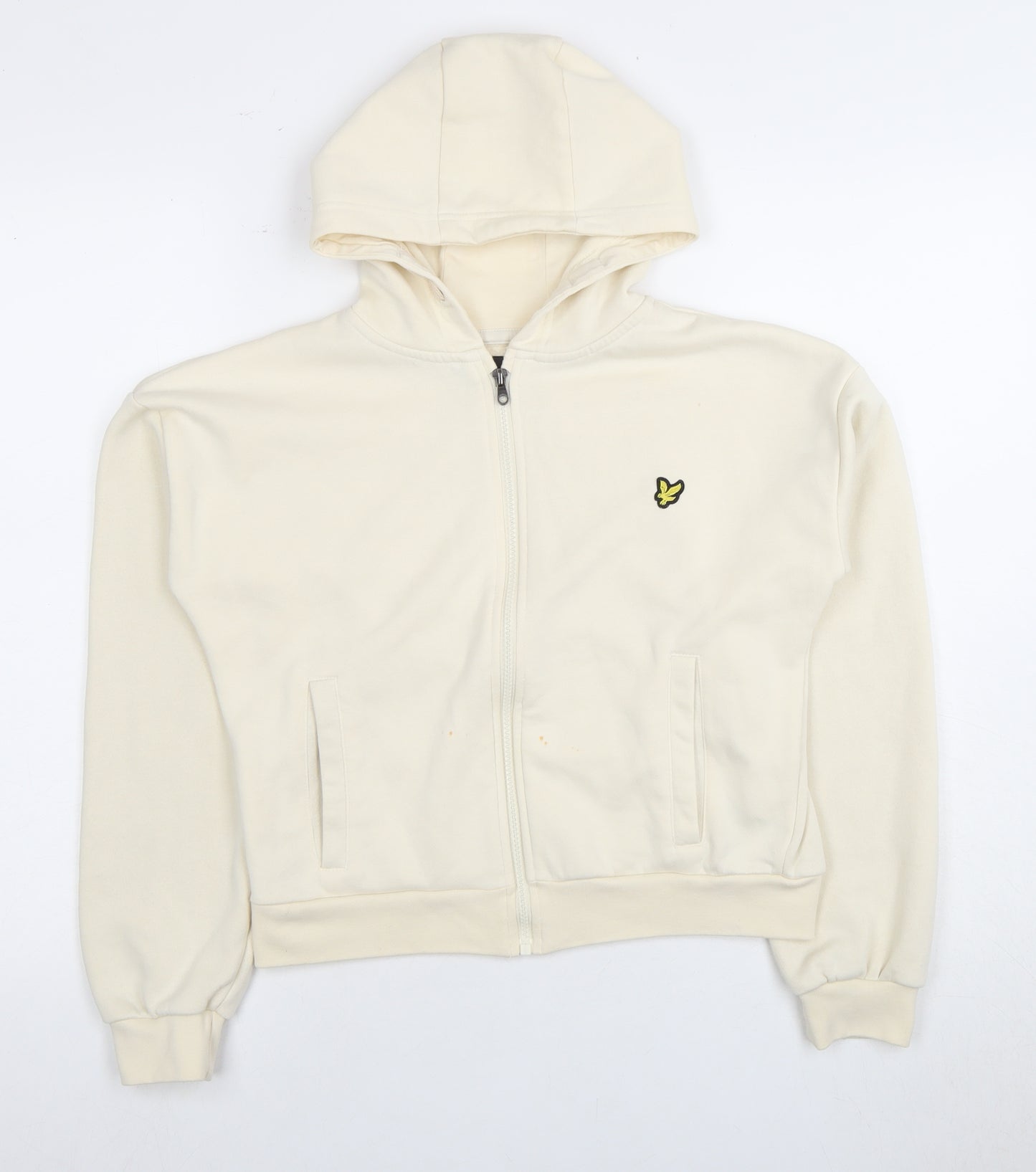 Lyle & Scott Girls Ivory Full Zip Hoodie, Size 12-13 Years