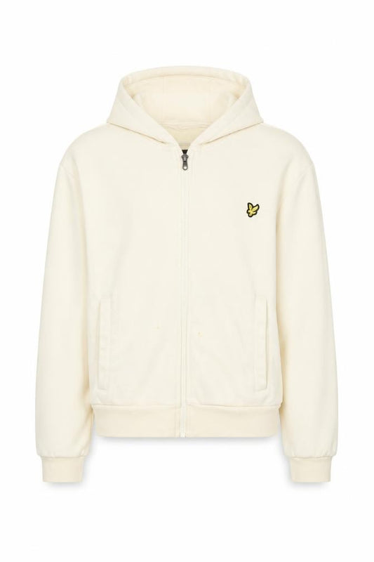 Lyle & Scott Girls Ivory Full Zip Hoodie, Size 12-13 Years