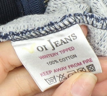 Voi Jeans Men's Blue Full Zip Hoodie L