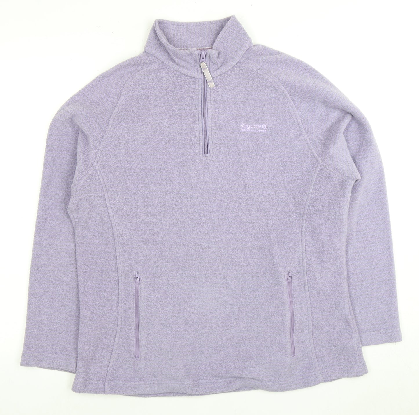 Regatta Ladies Purple Fleece Pullover Size 14 Zip