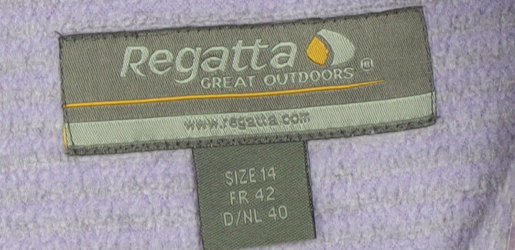 Regatta Ladies Purple Fleece Pullover Size 14 Zip