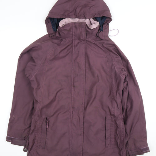 Peter Storm Women's Purple Hooded Rain Coat Size 10