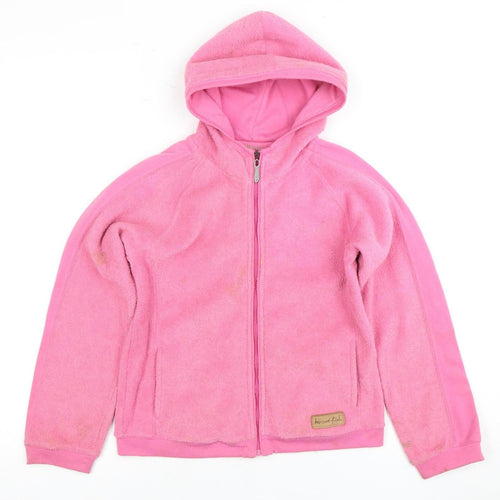 Weird Fish Girls Pink Fleece Jacket, Size 7, Casual