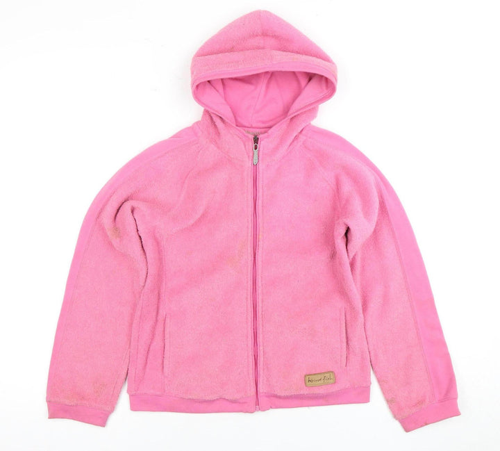 Weird Fish Girls Pink Fleece Jacket, Size 7, Casual