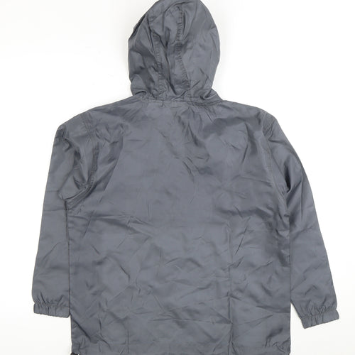 UFC Boys Grey Anorak Jacket L - Hooded Zip Activewear
