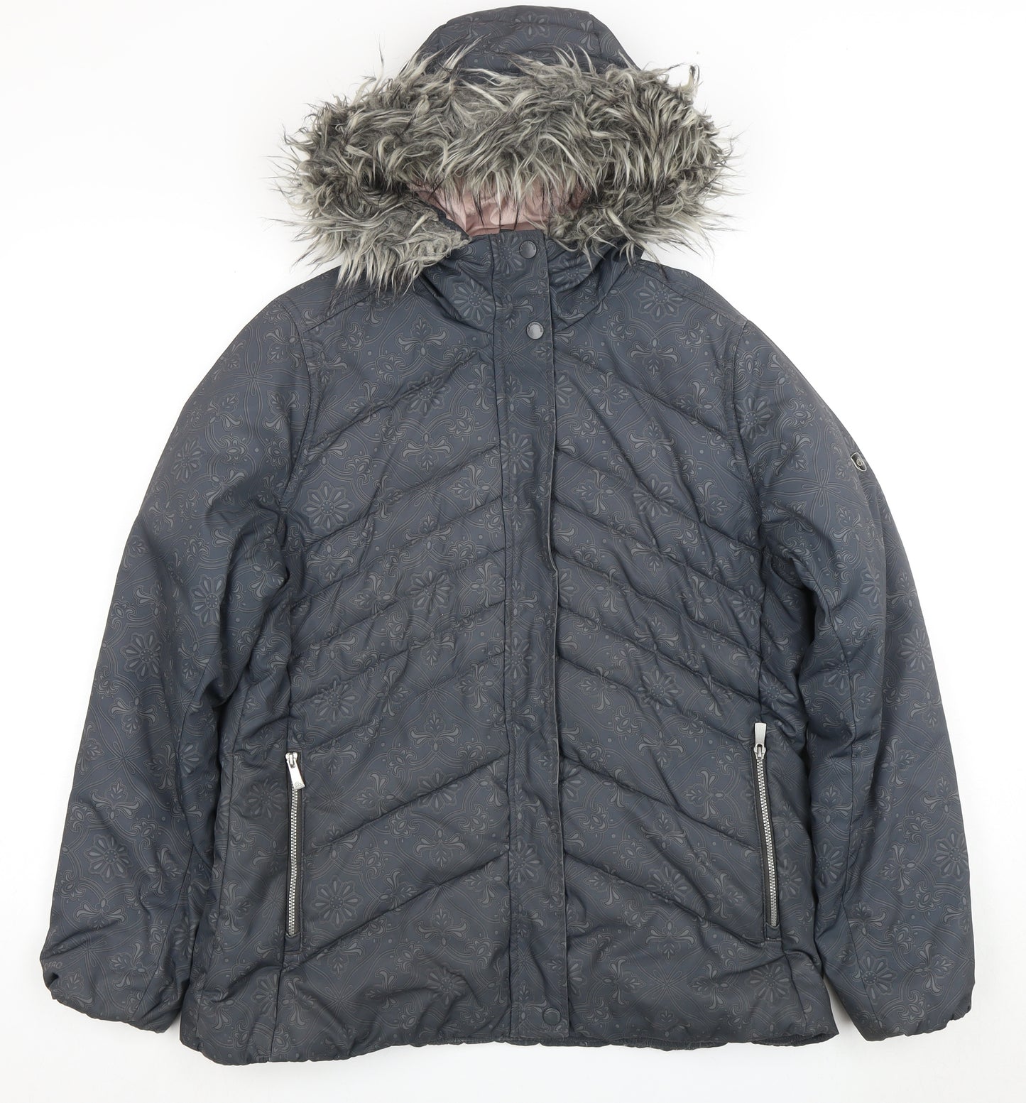 Craghoppers Women's Grey Puffer Jacket Size 12