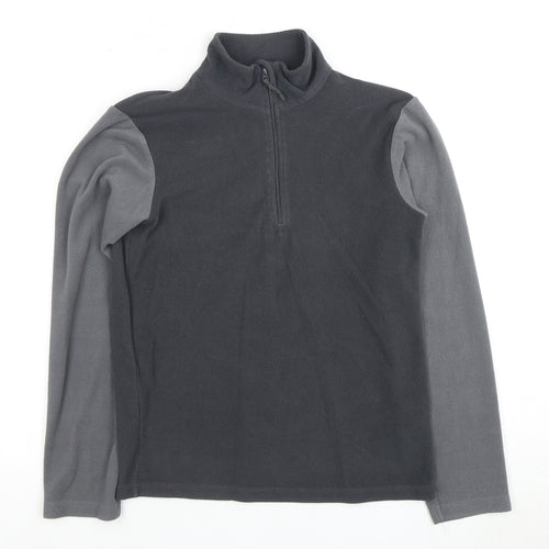 Mountain Warehouse Boys Black Fleece Pullover Hoodie 11-12
