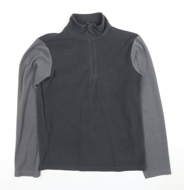 Mountain Warehouse Boys Black Fleece Pullover Hoodie 11-12