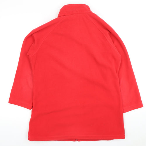 Regatta Women's Red Fleece Mid-Length Zip Jacket Size 12