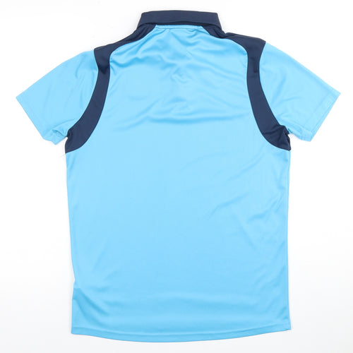Joma Men's Blue Colourblock Football Polo Shirt S