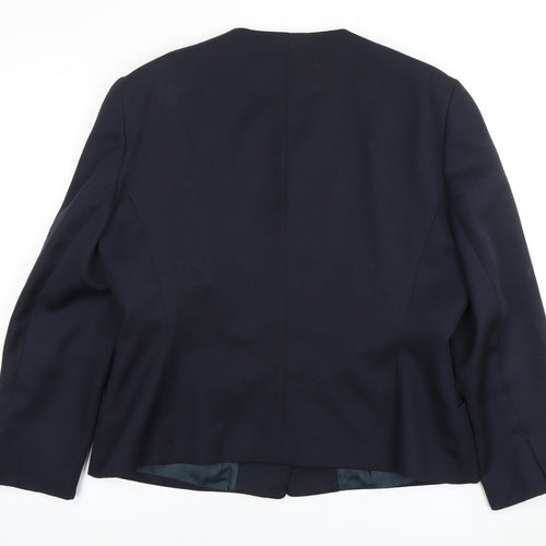 Viyella Women's Blue Wool Suit Jacket Size 16
