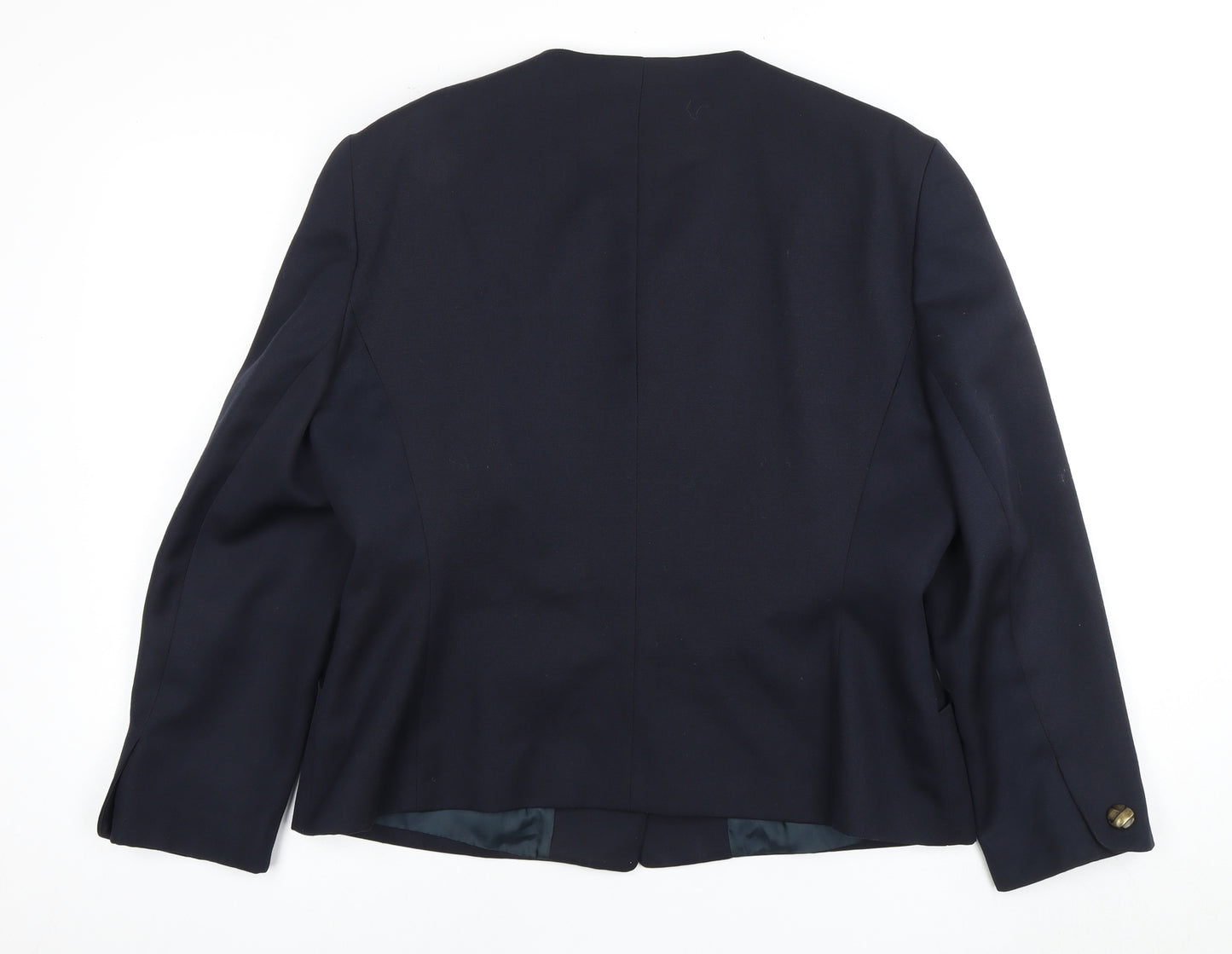 Viyella Women's Blue Wool Suit Jacket Size 16