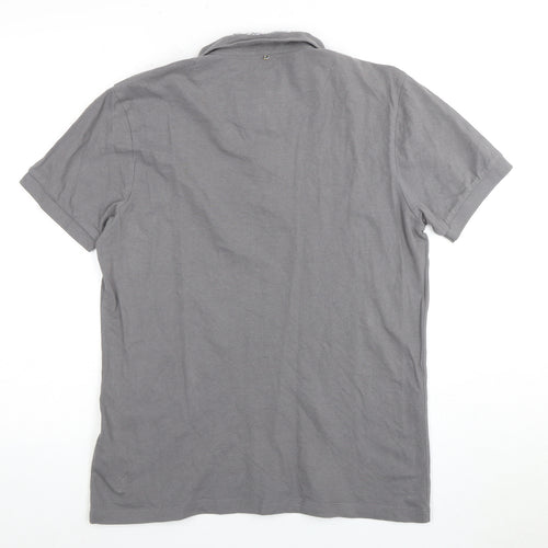 Pretty Green Mens Grey Short Sleeve Polo M