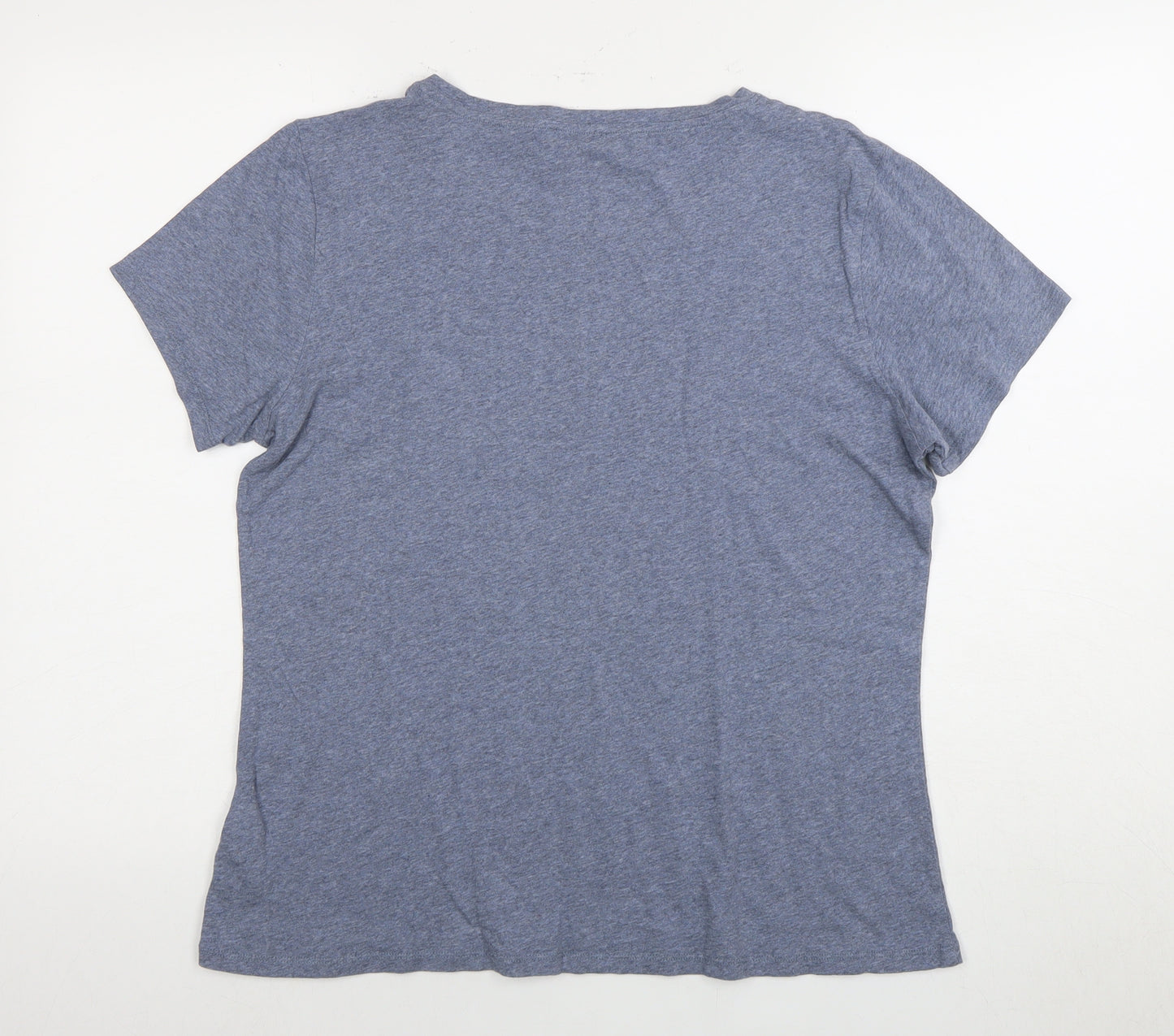 Hobbs Women's Blue Cotton T-Shirt, L, Lightweight, Casual